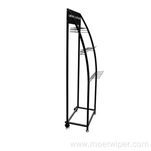 Metal Floor Wiper Blade Display Stand Rack